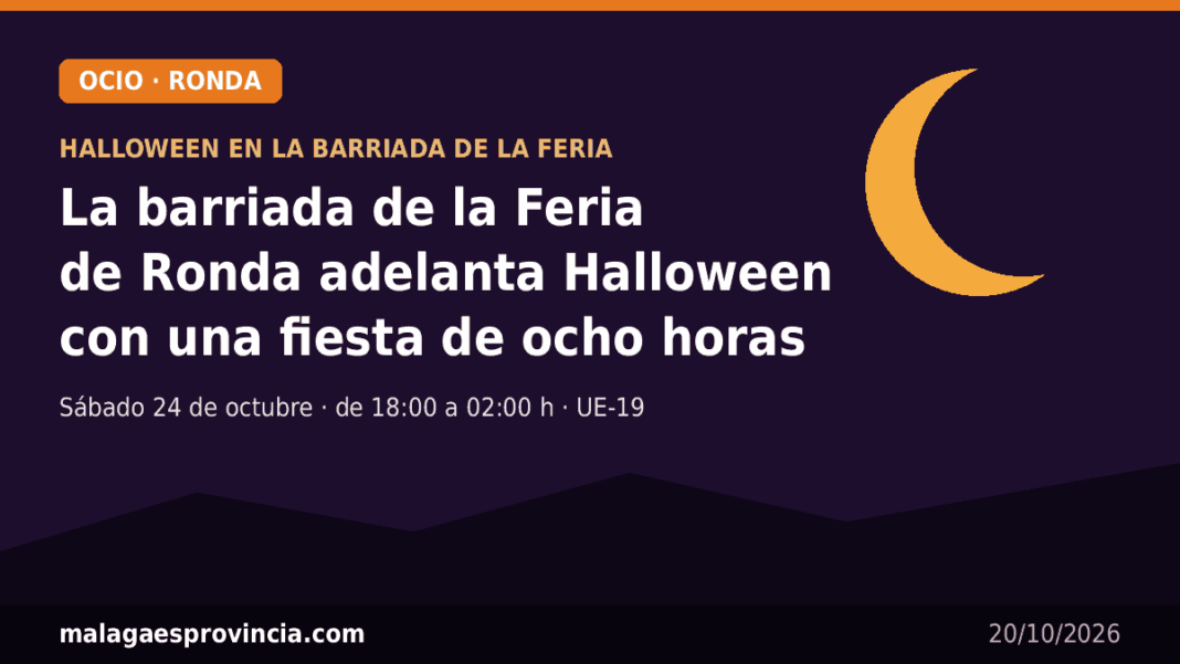 La barriada de la Feria de Ronda adelanta Halloween con una fiesta de ocho horas este sábado La barriada de la Feria de Ronda adelanta Halloween con una fiesta de ocho horas este sábado